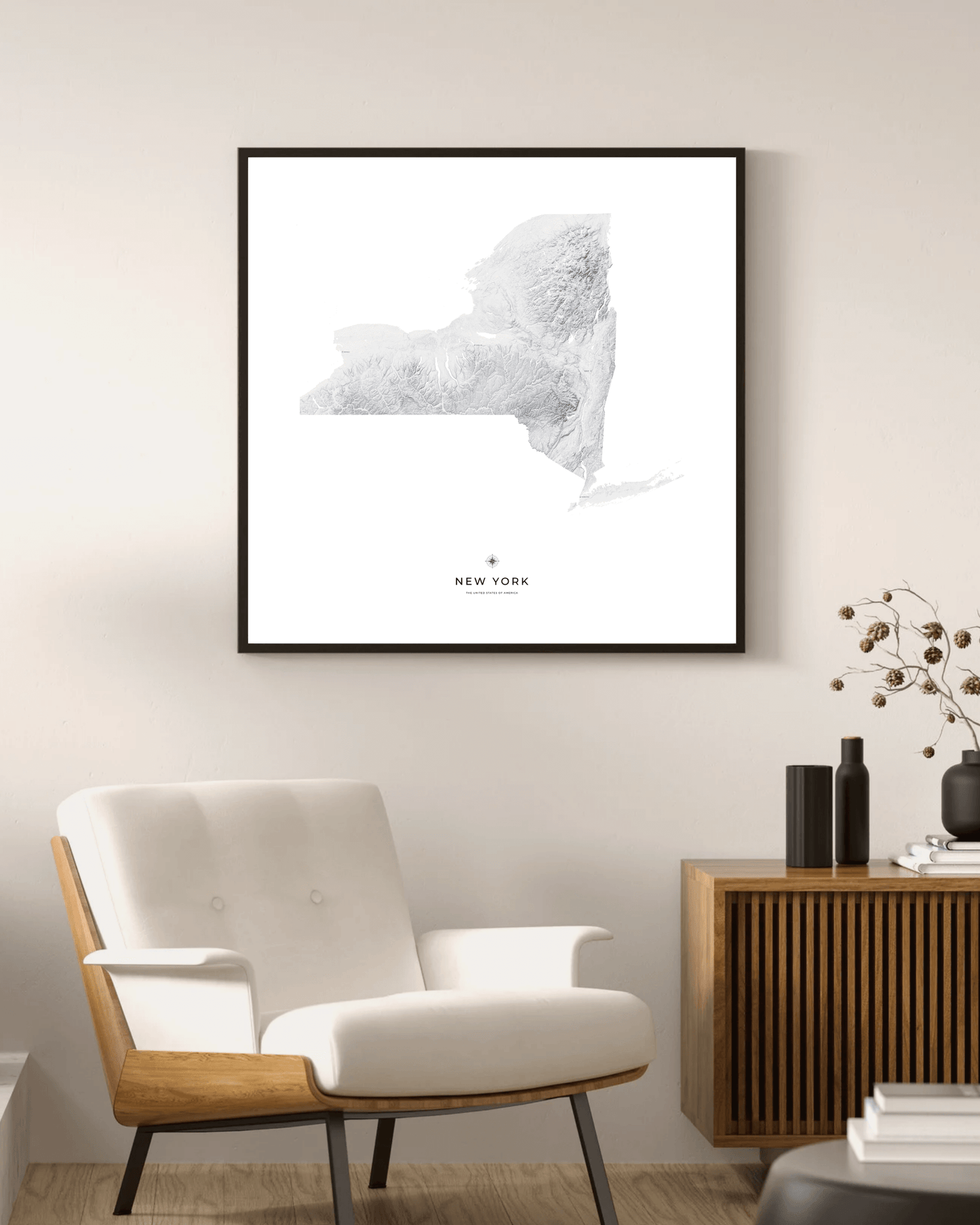 New York - Fine Art Topographical Map Print