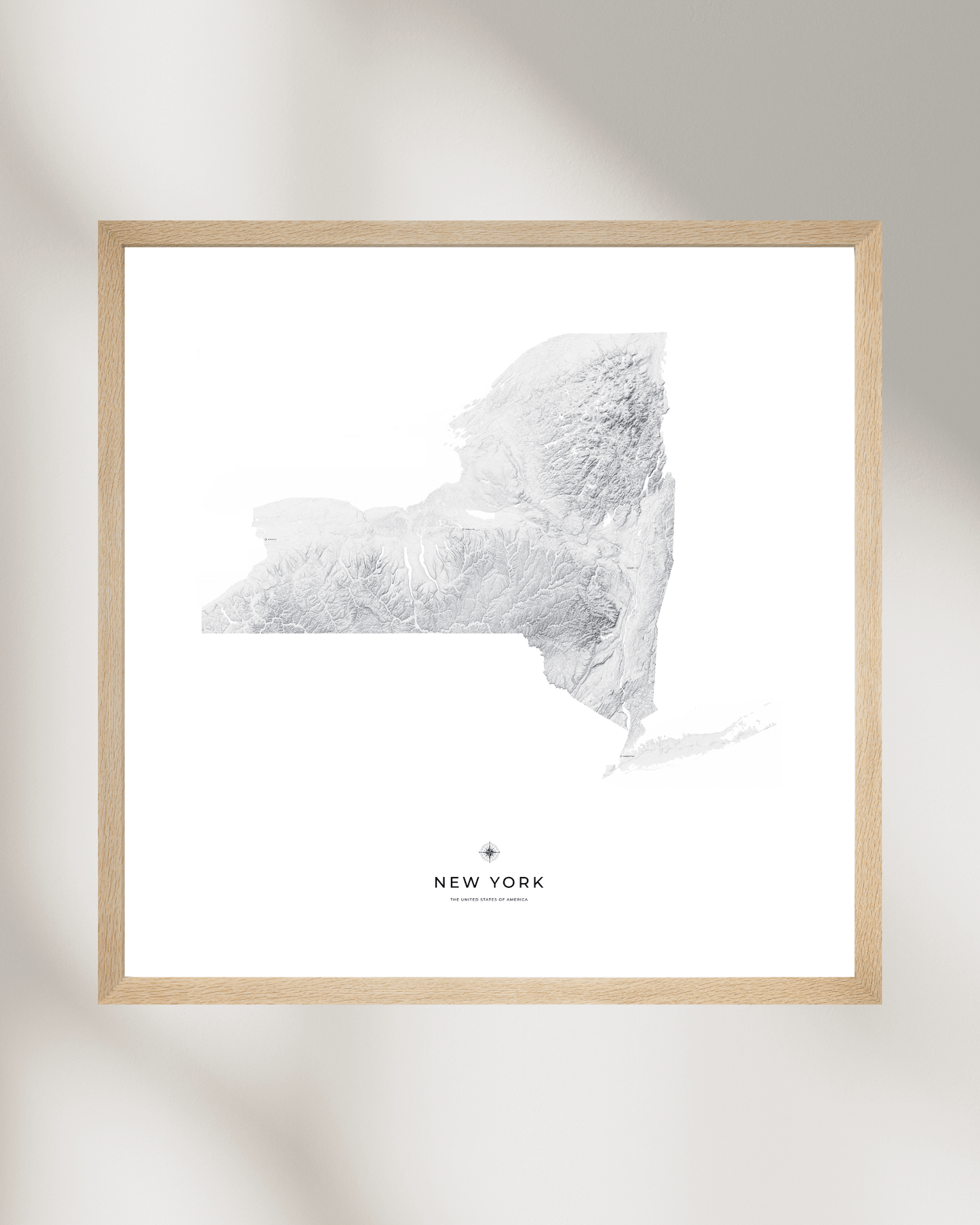 New York - Fine Art Topographical Map Print