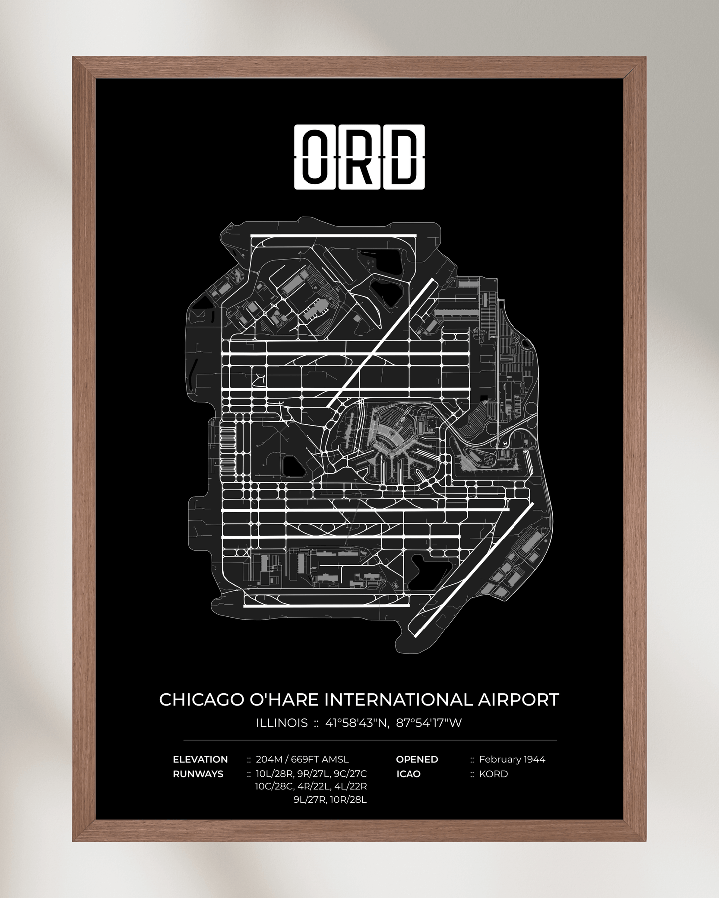 ORD - Chicago O'Hare International Airport Map