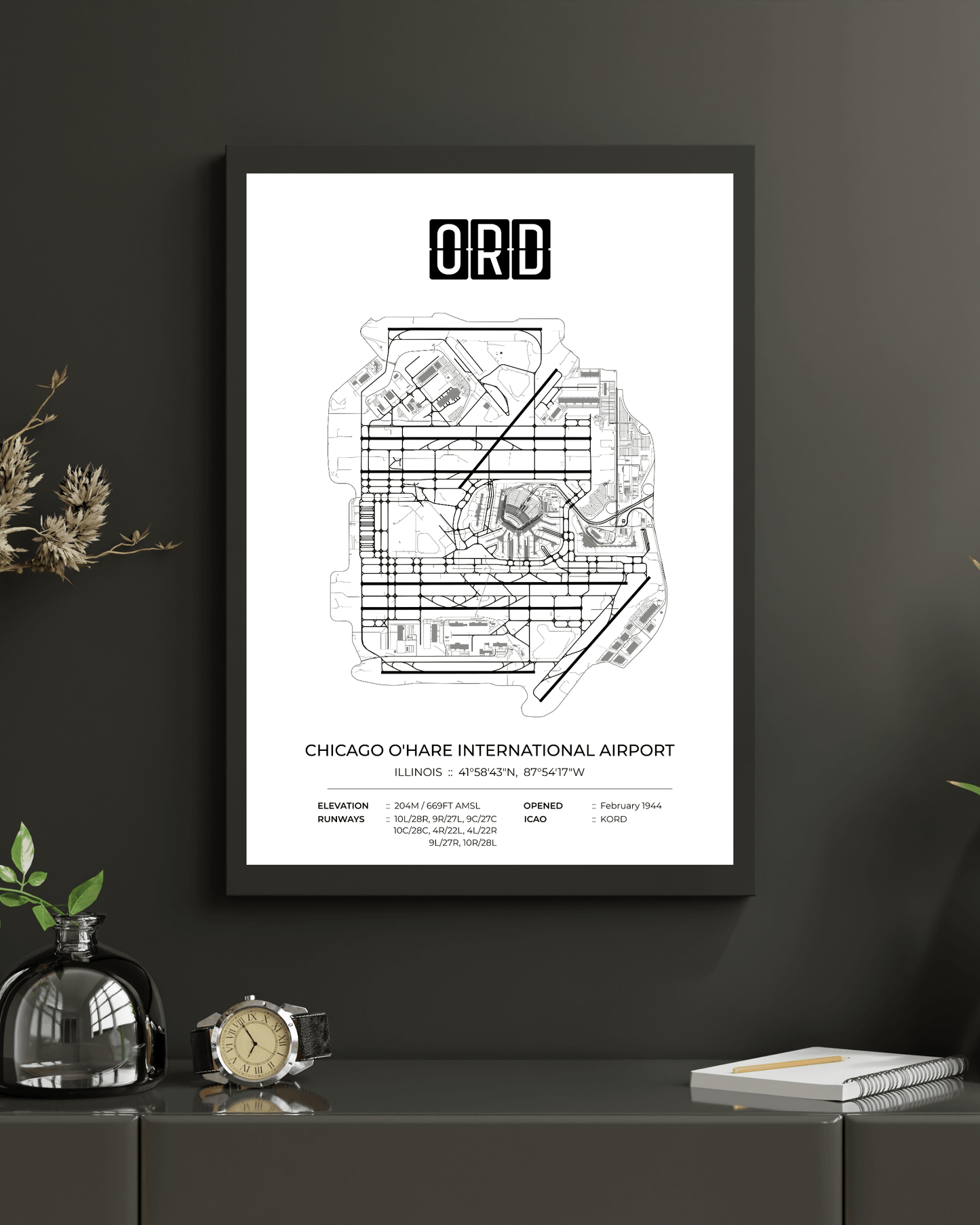 ORD - Chicago O'Hare International Airport Map