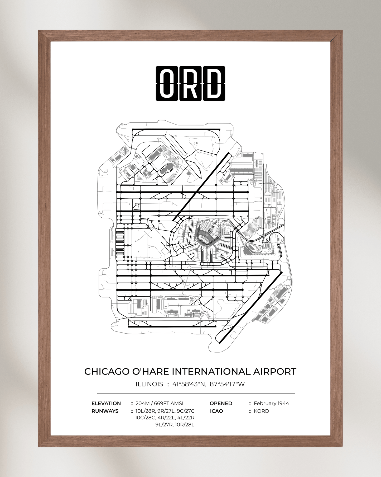 ORD - Chicago O'Hare International Airport Map