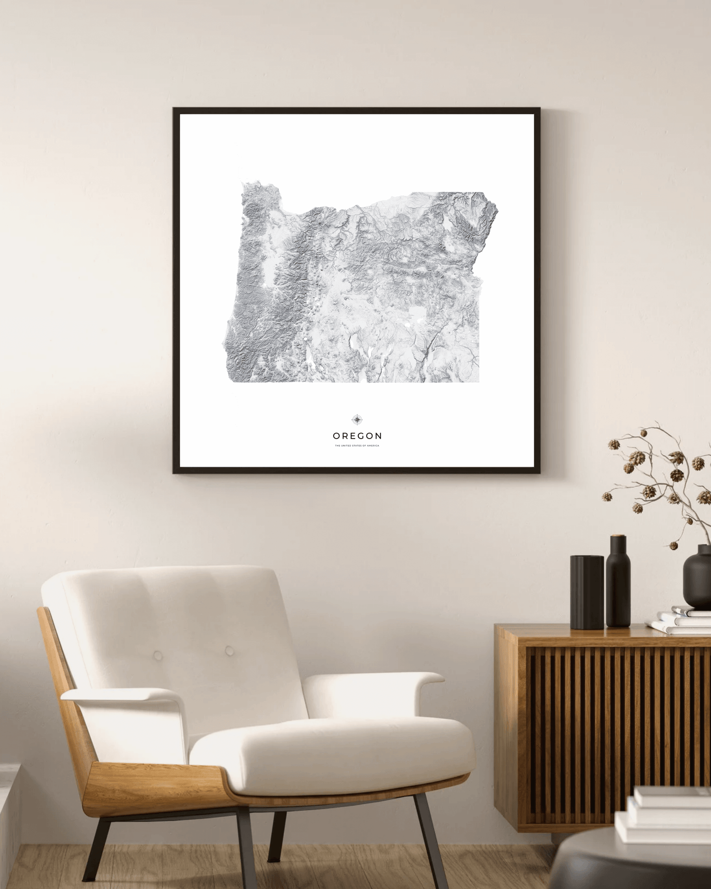 Oregon - Fine Art Topographical Map Print