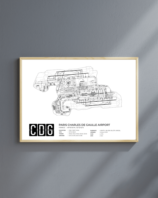 CDG -  Paris Charles de Gaulle Airport Map