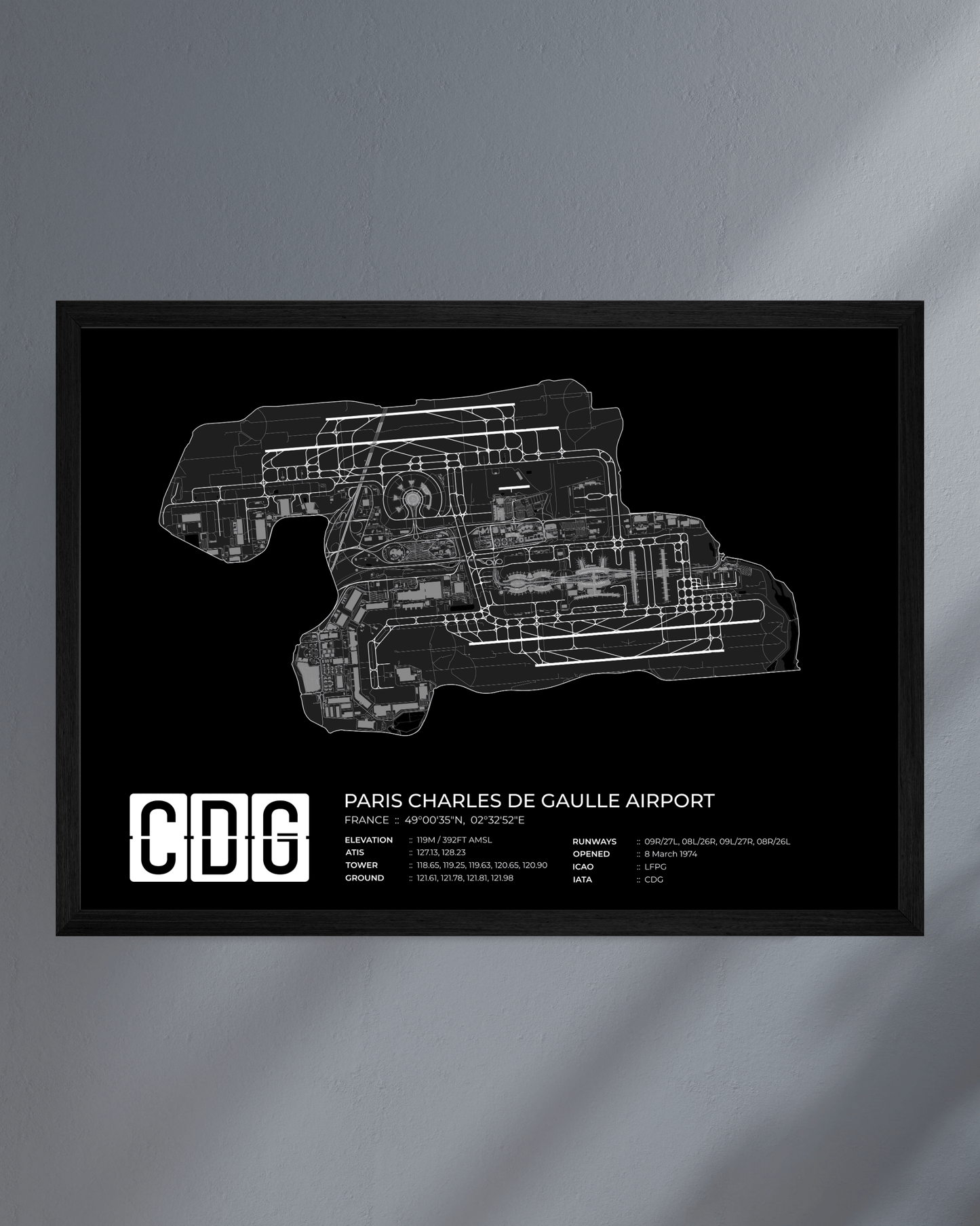 CDG -  Paris Charles de Gaulle Airport Map