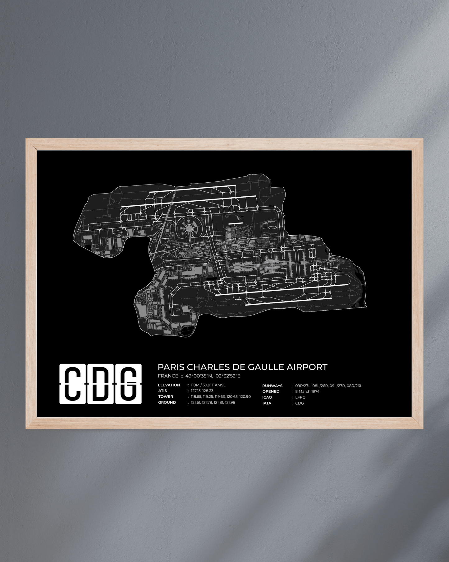 CDG -  Paris Charles de Gaulle Airport Map