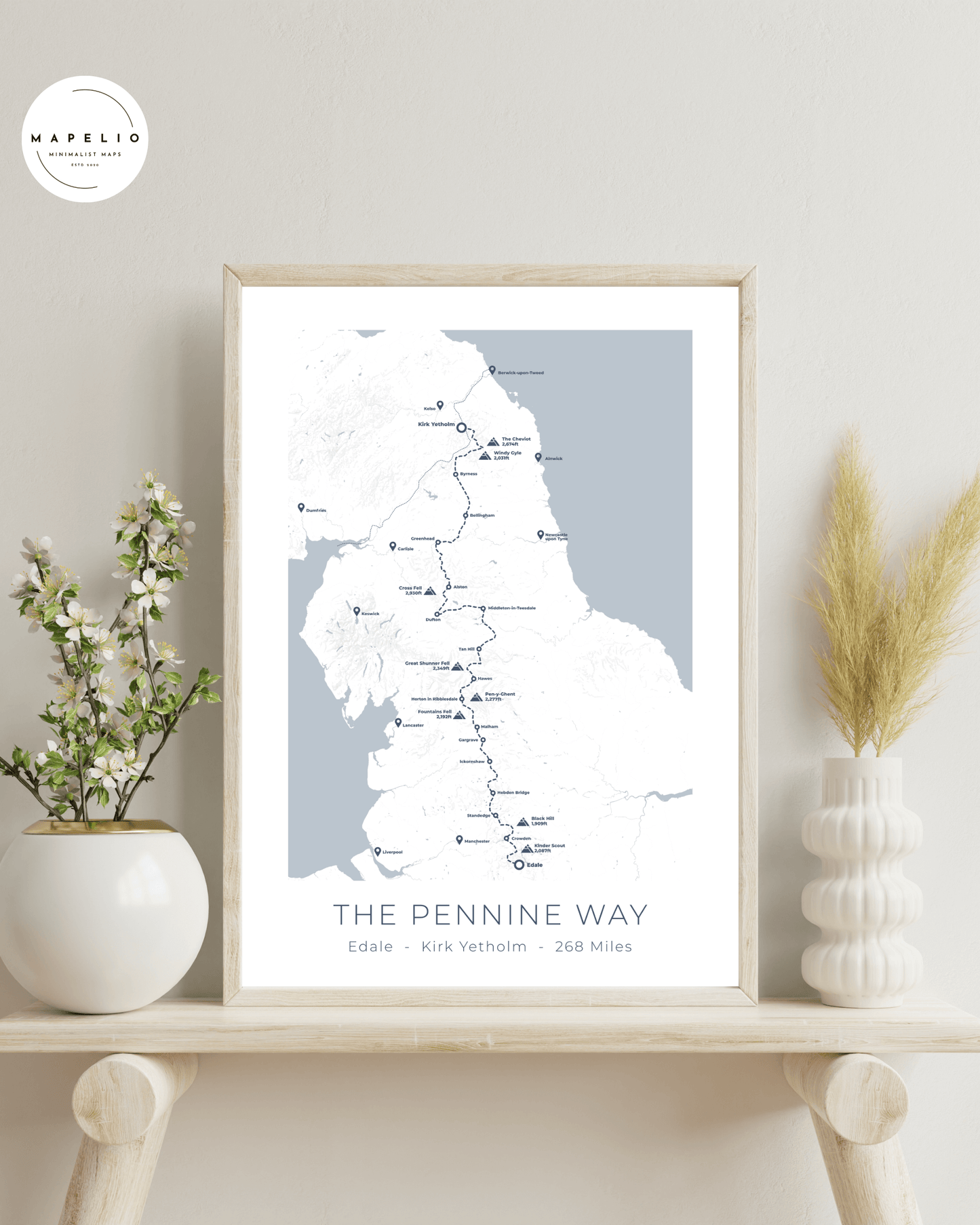 Pennine Way - Route Map Print