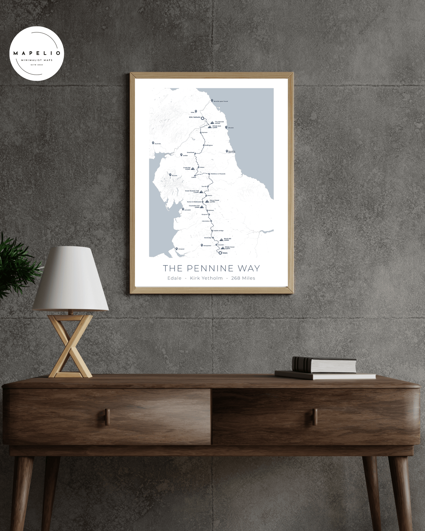 Pennine Way - Route Map Print