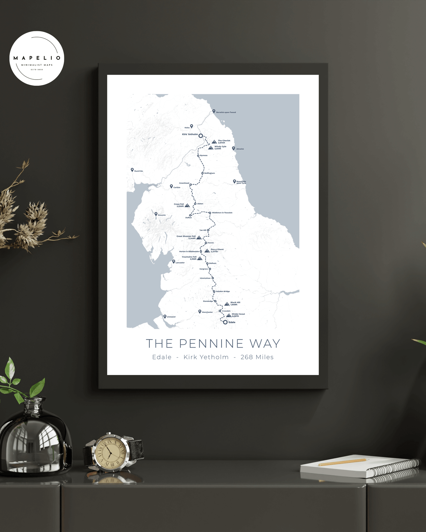 Pennine Way - Route Map Print