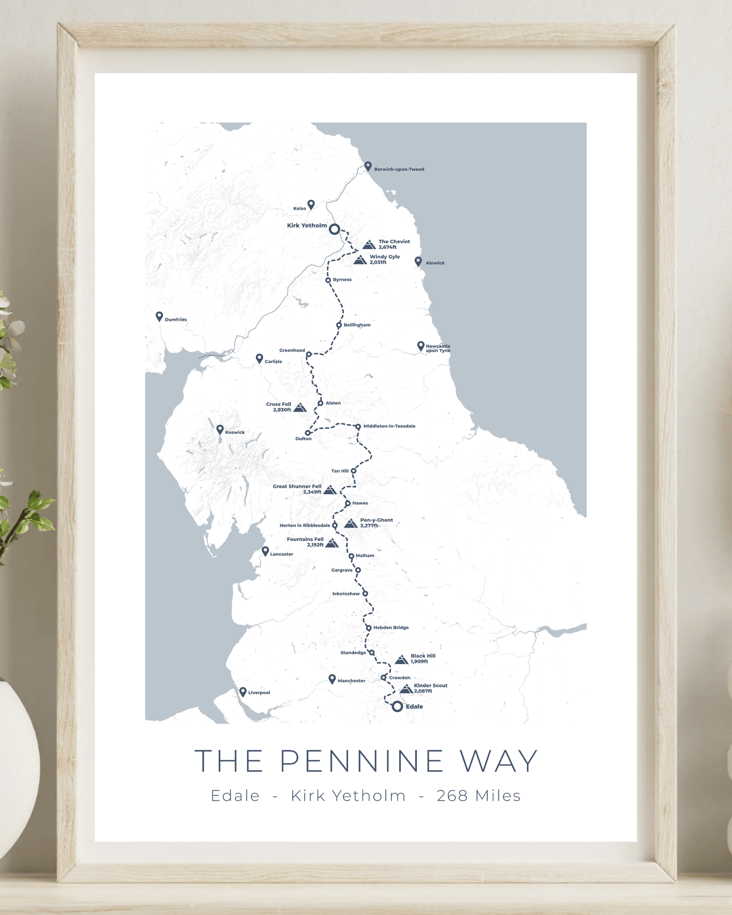 Pennine Way - Route Map Print