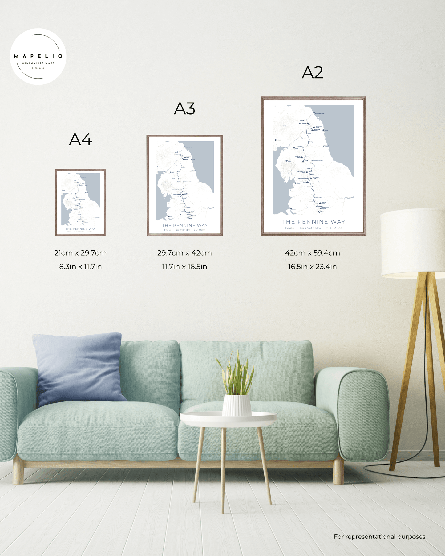 Pennine Way - Route Map Print