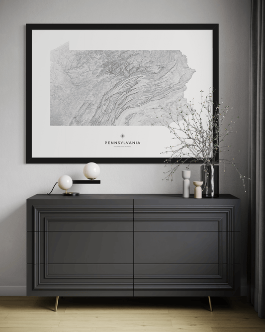 Pennsylvania - Fine Art Topographical Map Print