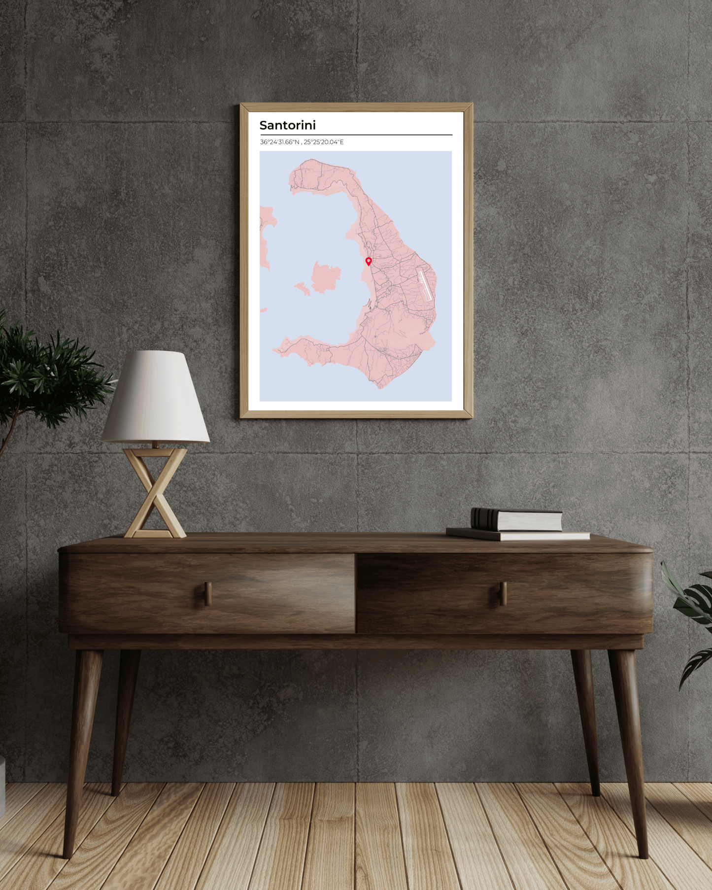 Personalised Map of Santorini
