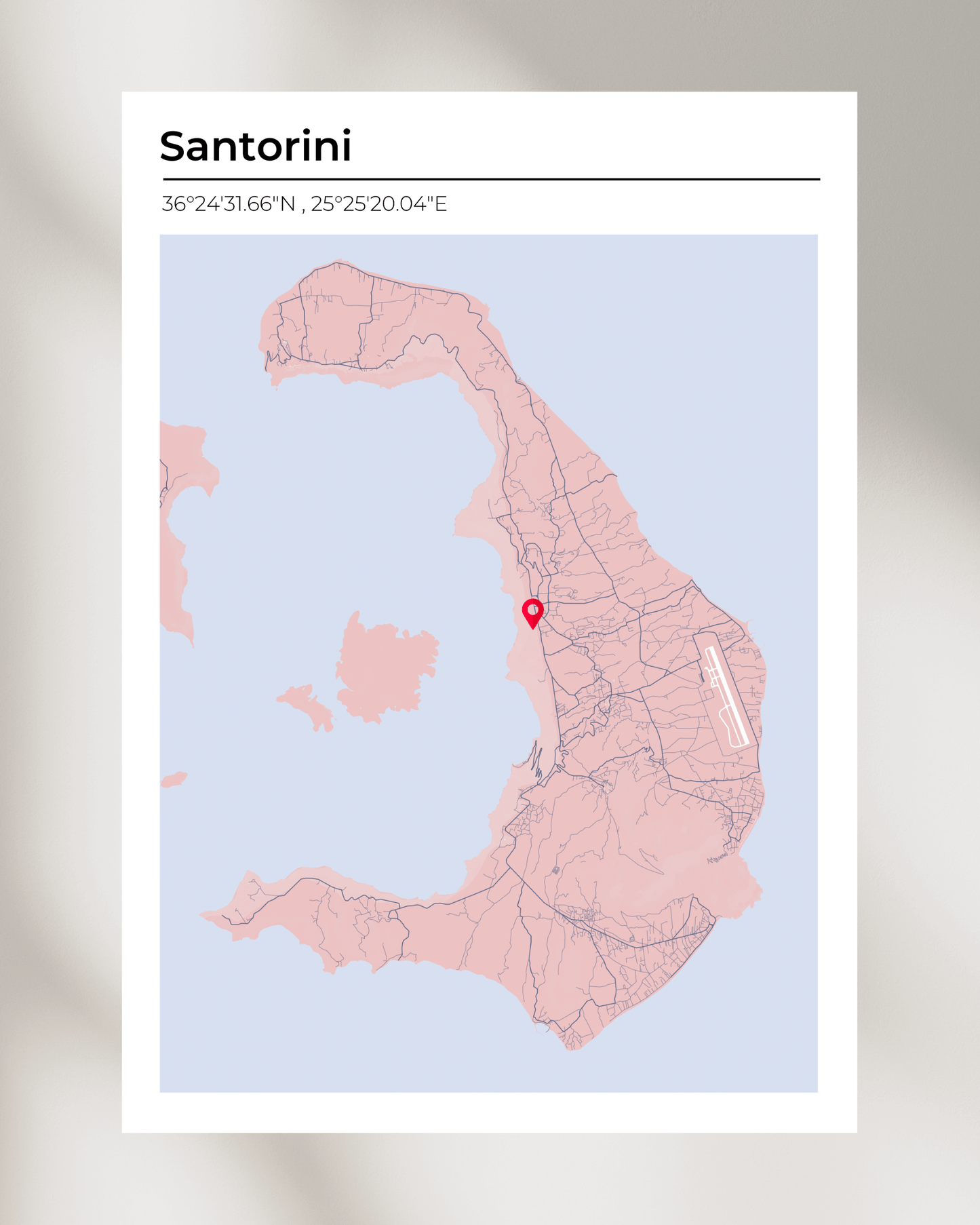 Personalised Map of Santorini