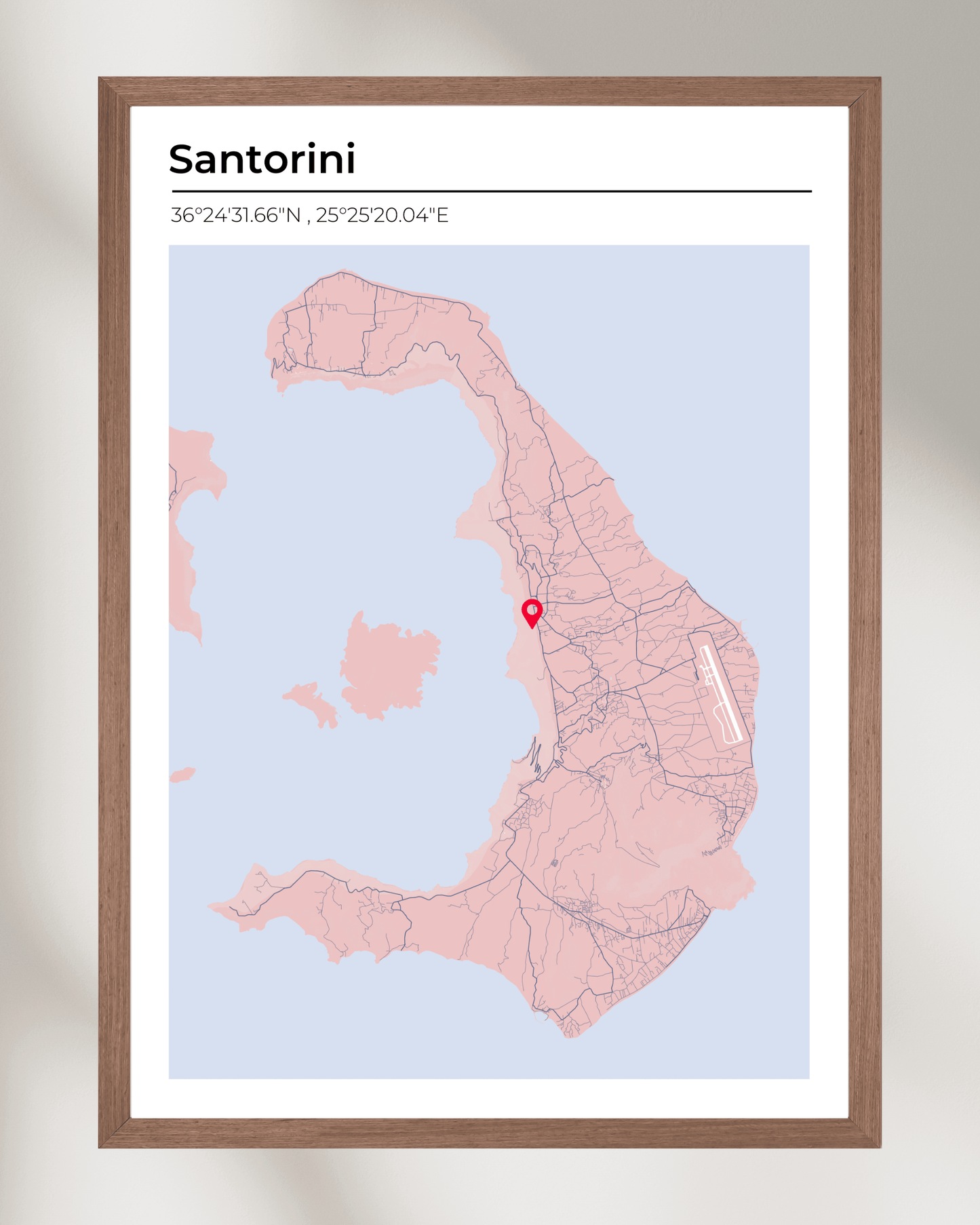 Personalised Map of Santorini