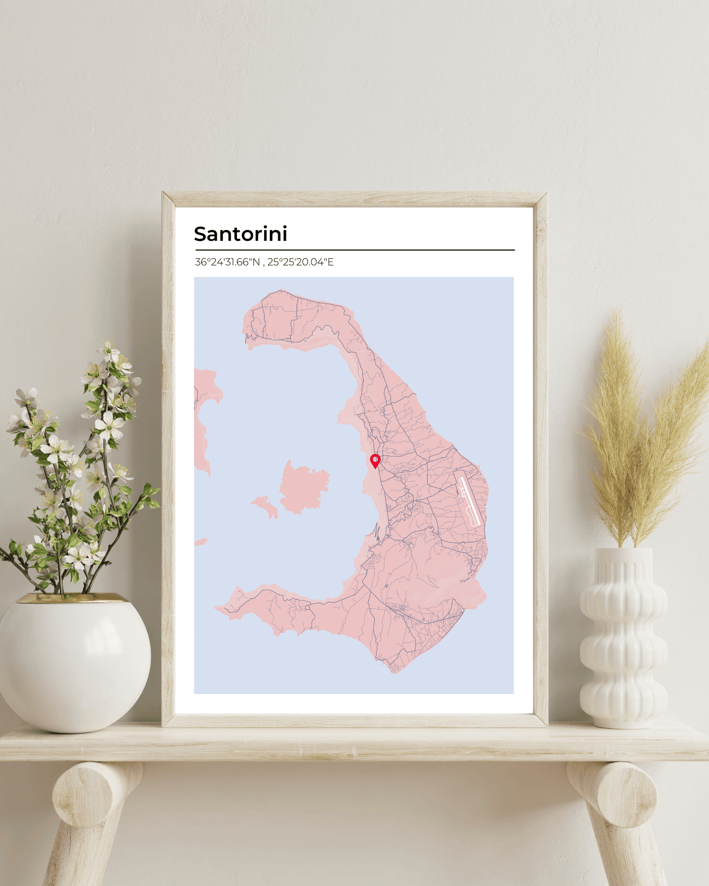 Personalised Map of Santorini