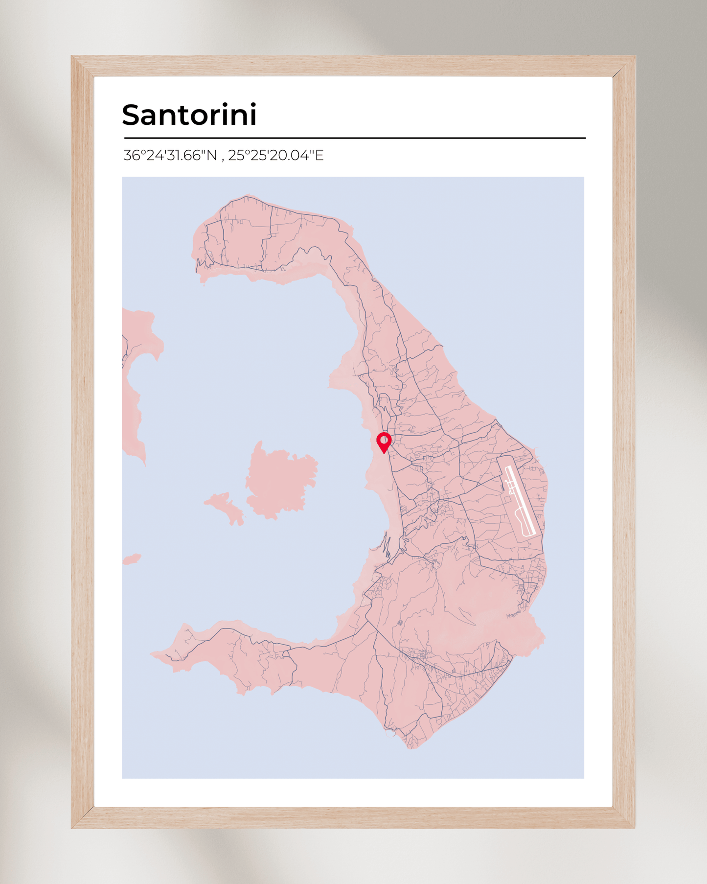 Personalised Map of Santorini