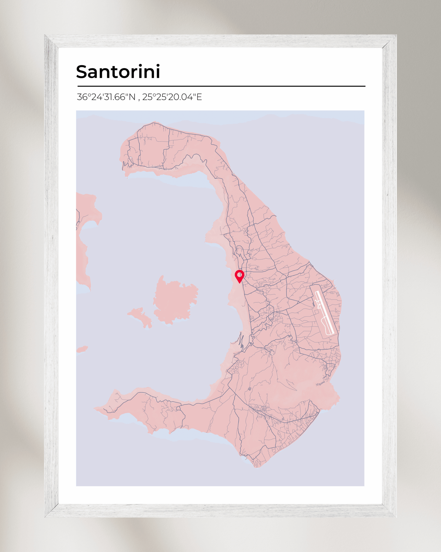 Personalised Map of Santorini