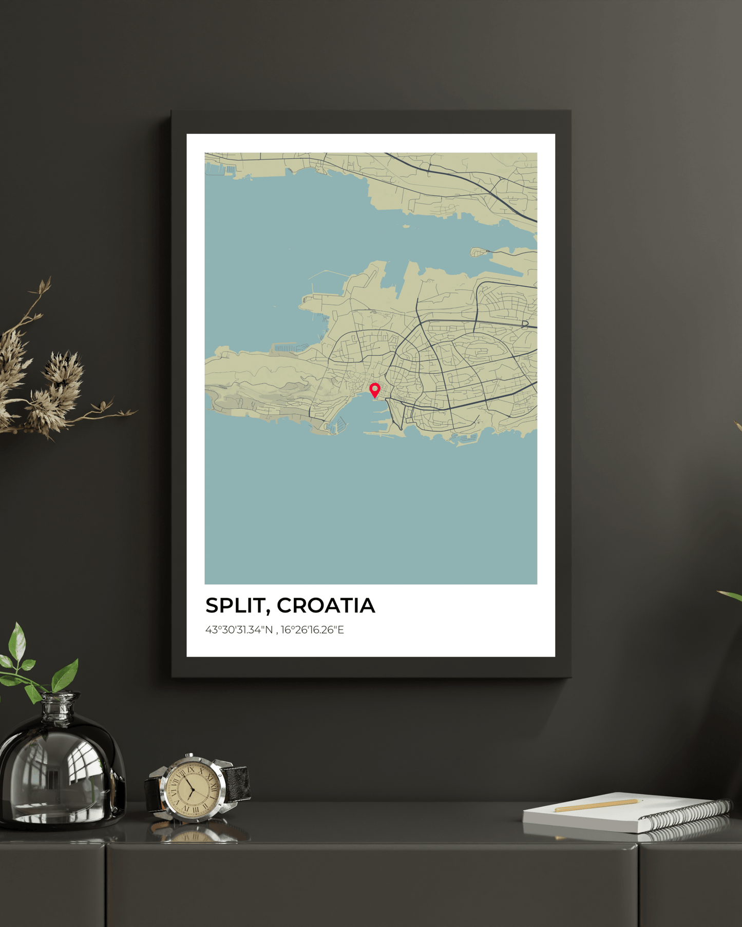 Personalised Map of Split, Croatia