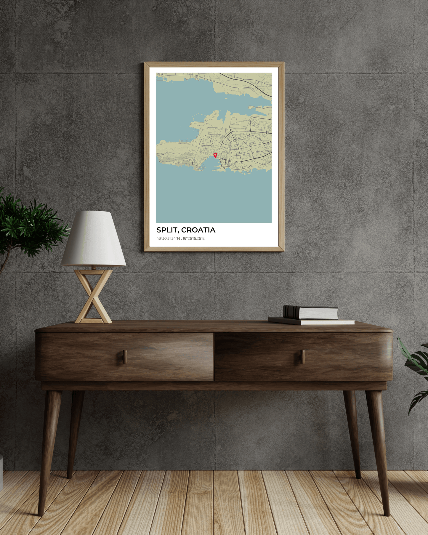 Personalised Map of Split, Croatia