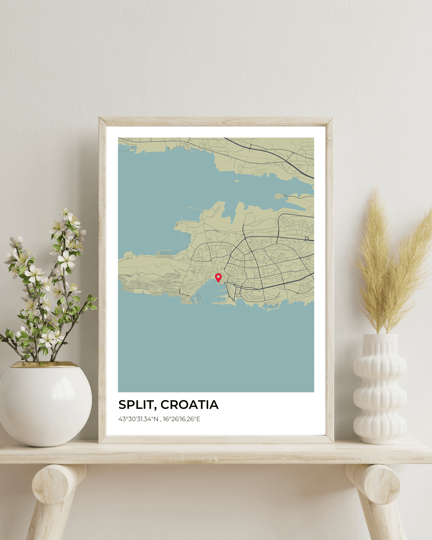 Personalised Map of Split, Croatia