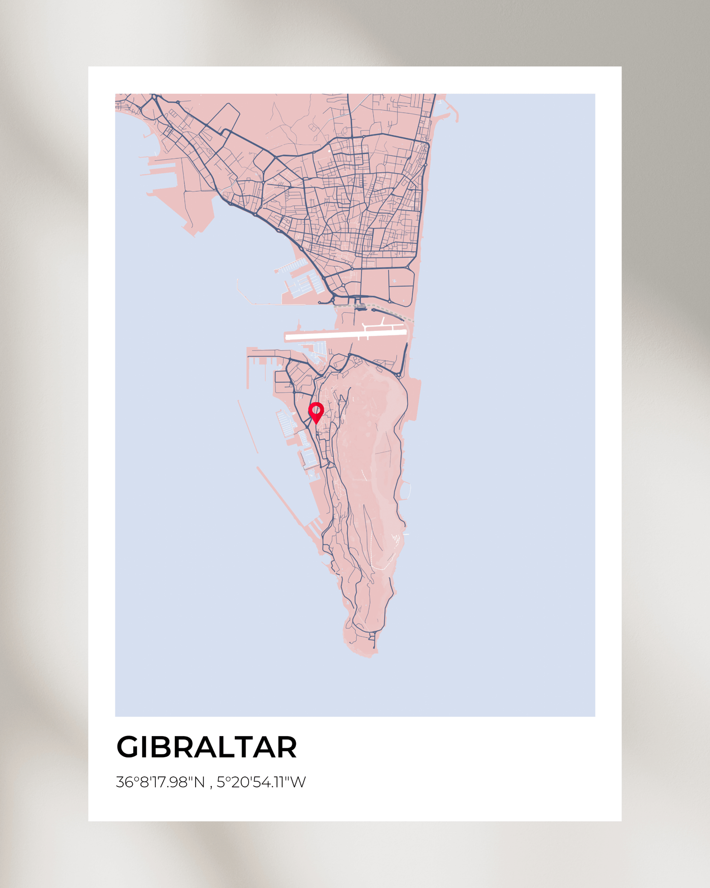 Personalised Map of Gibraltar