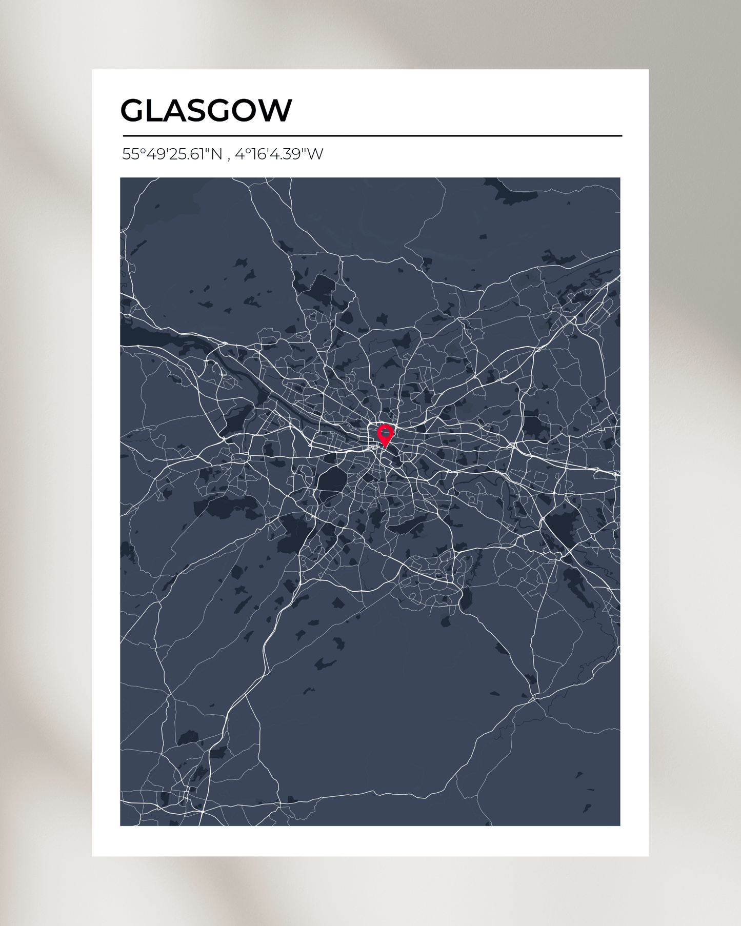 Personalised Map of Glasgow