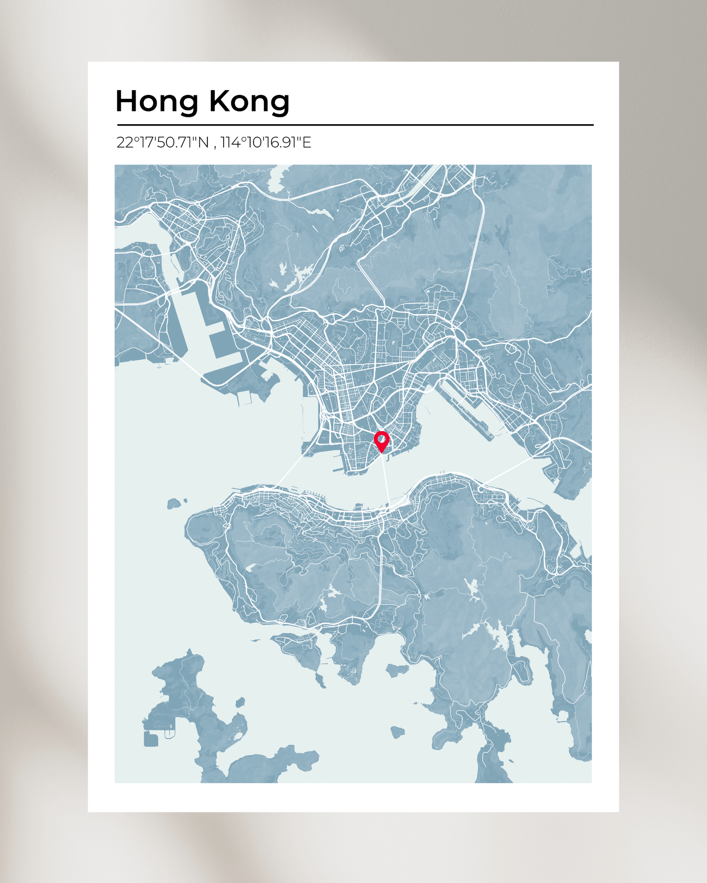 Personalised Map of Hong Kong