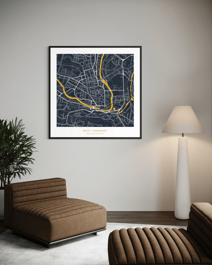 Personalised Metallic Gold Foil City Map