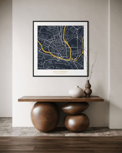 Personalised Metallic Gold Foil City Map