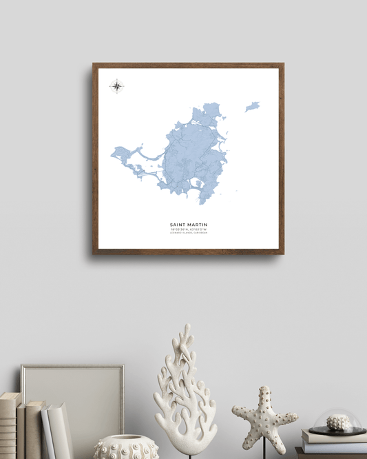 Saint Martin - Fine Art Map Print