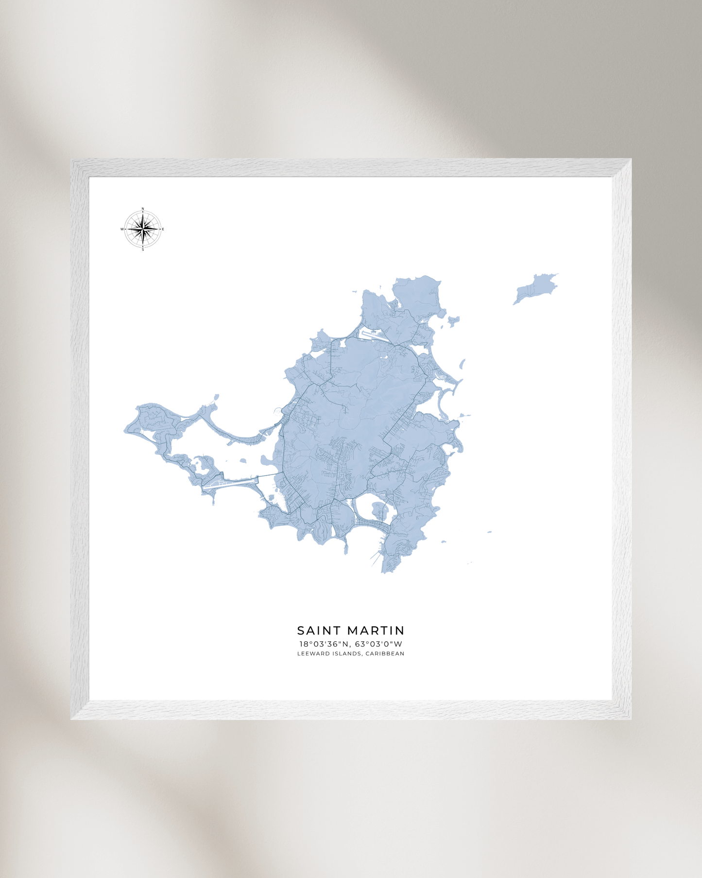 Saint Martin - Fine Art Map Print