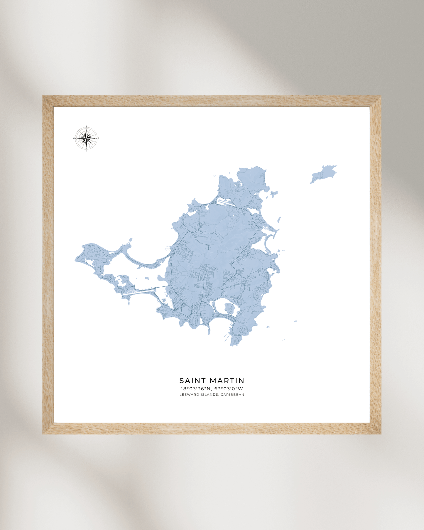Saint Martin - Fine Art Map Print