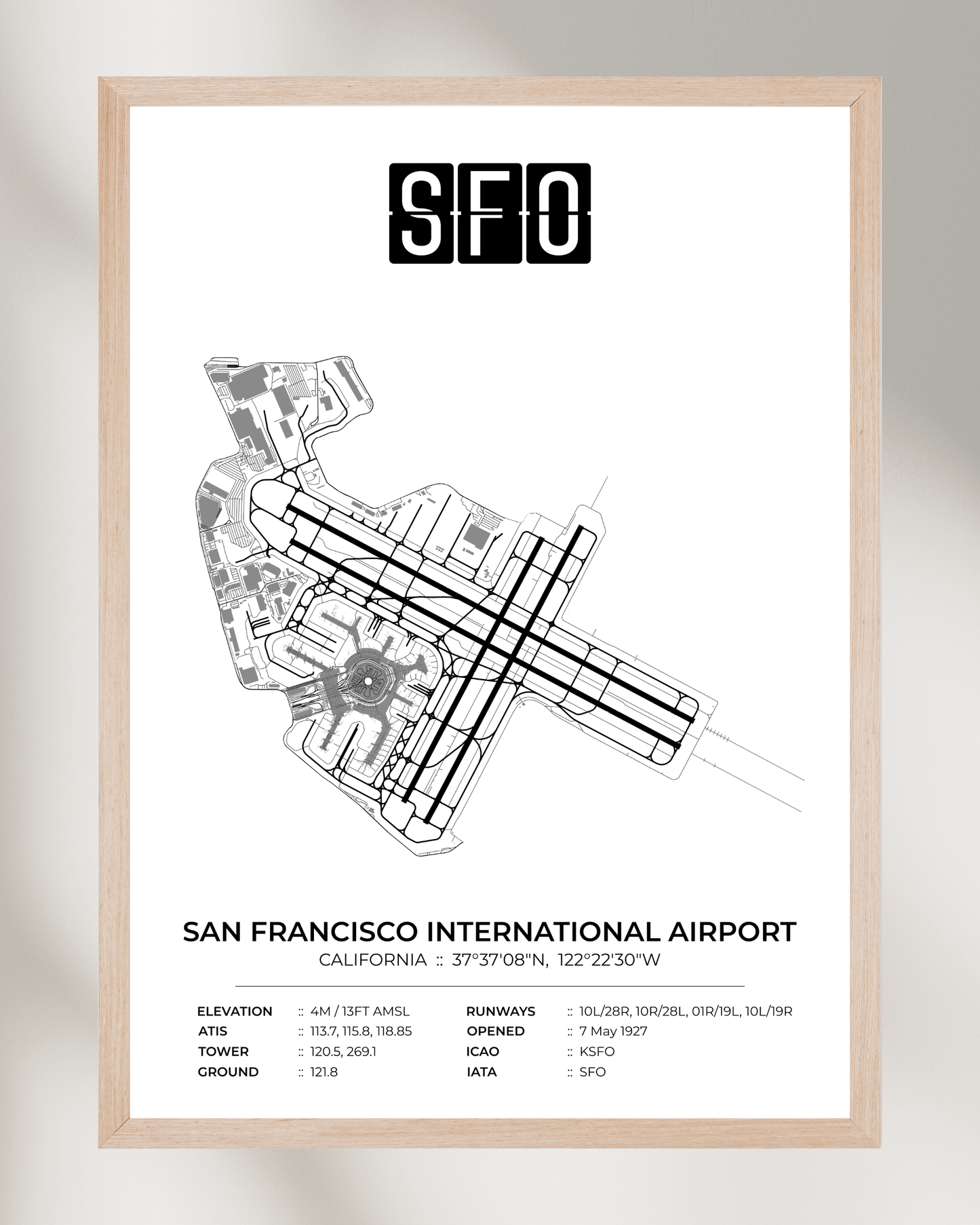 SFO - San Francisco International Airport Map