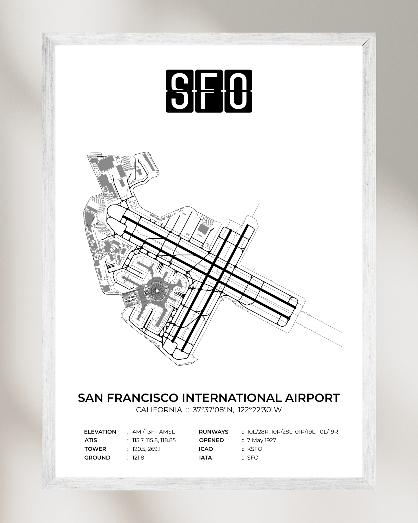 SFO - San Francisco International Airport Map