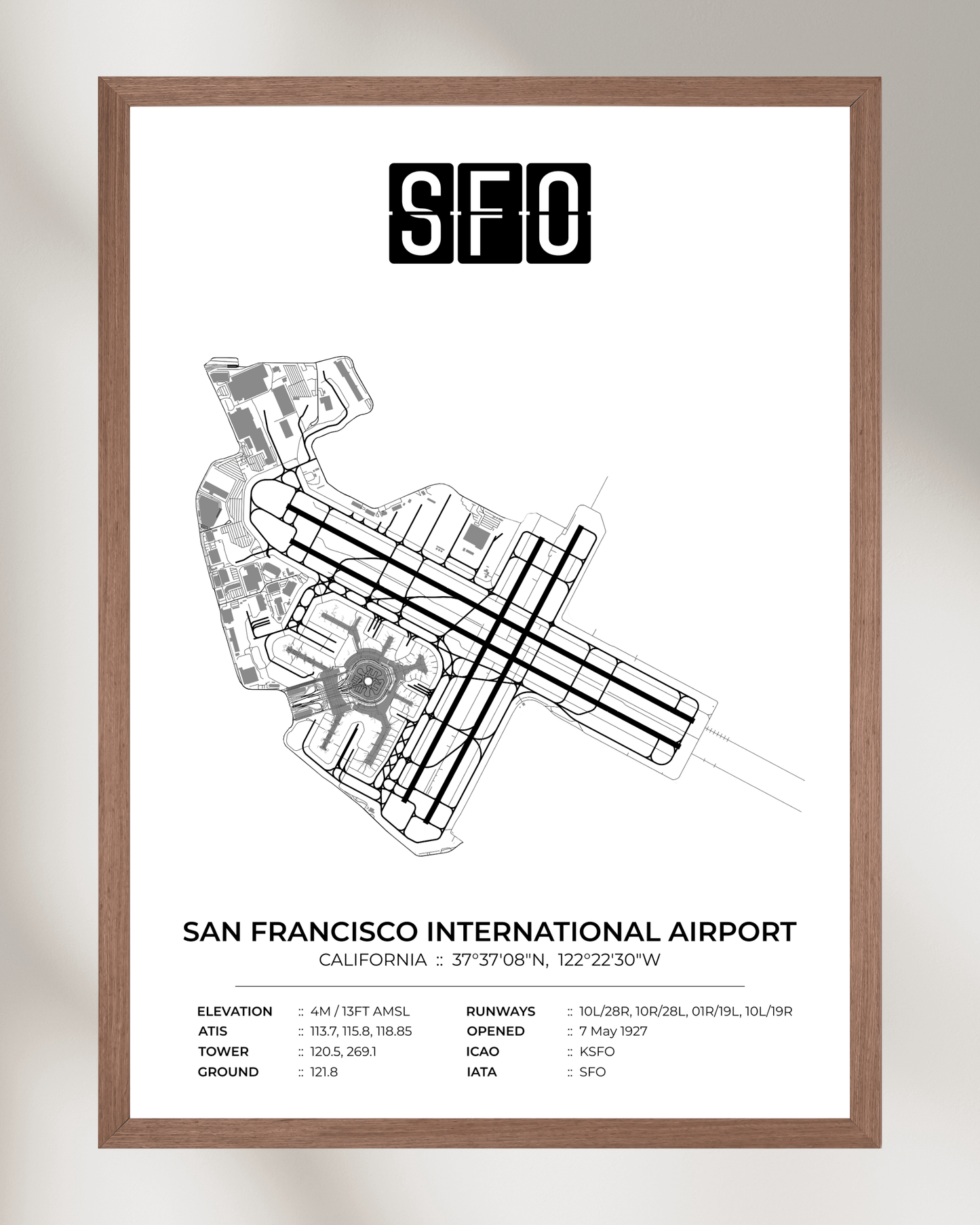 SFO - San Francisco International Airport Map