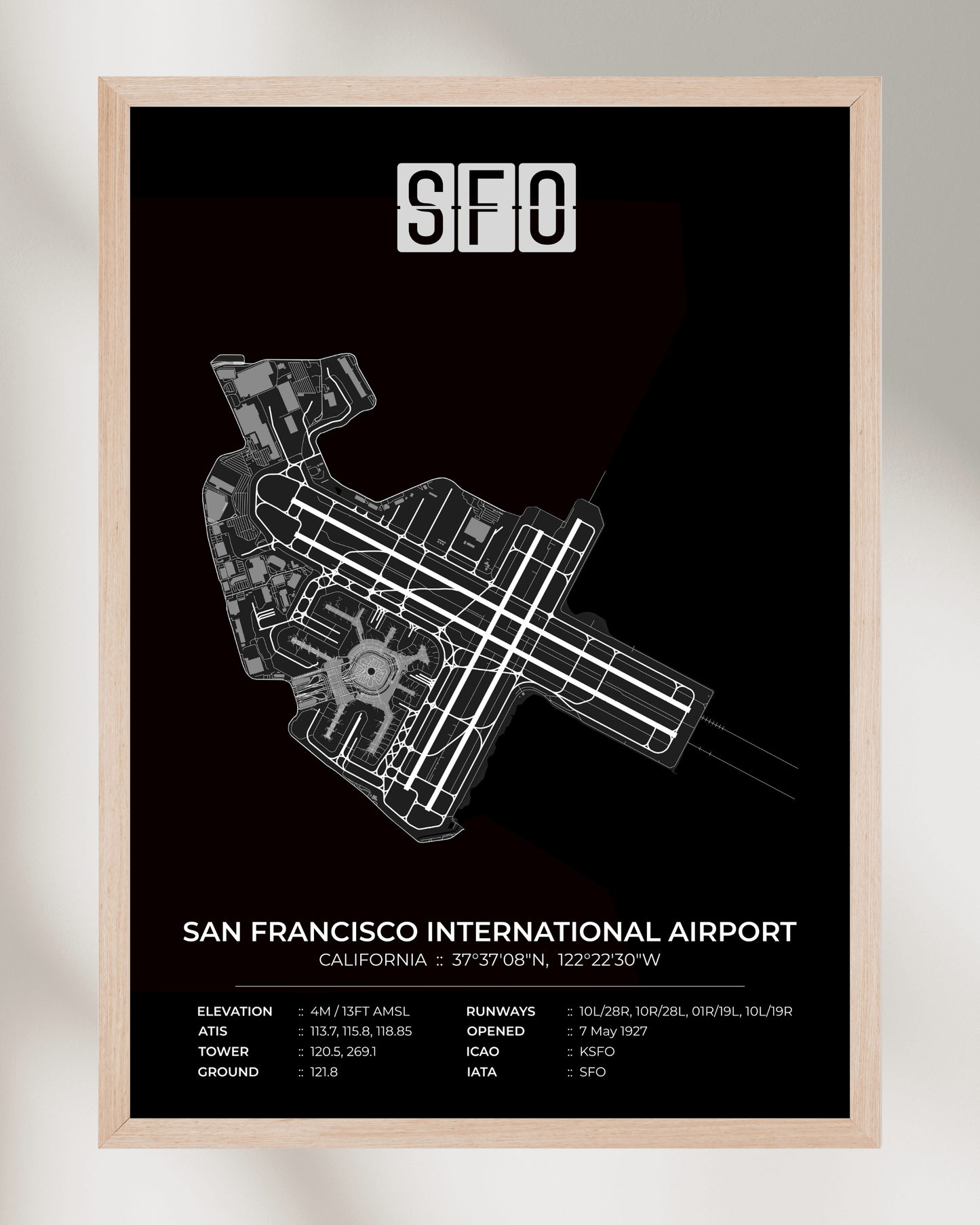 SFO - San Francisco International Airport Map