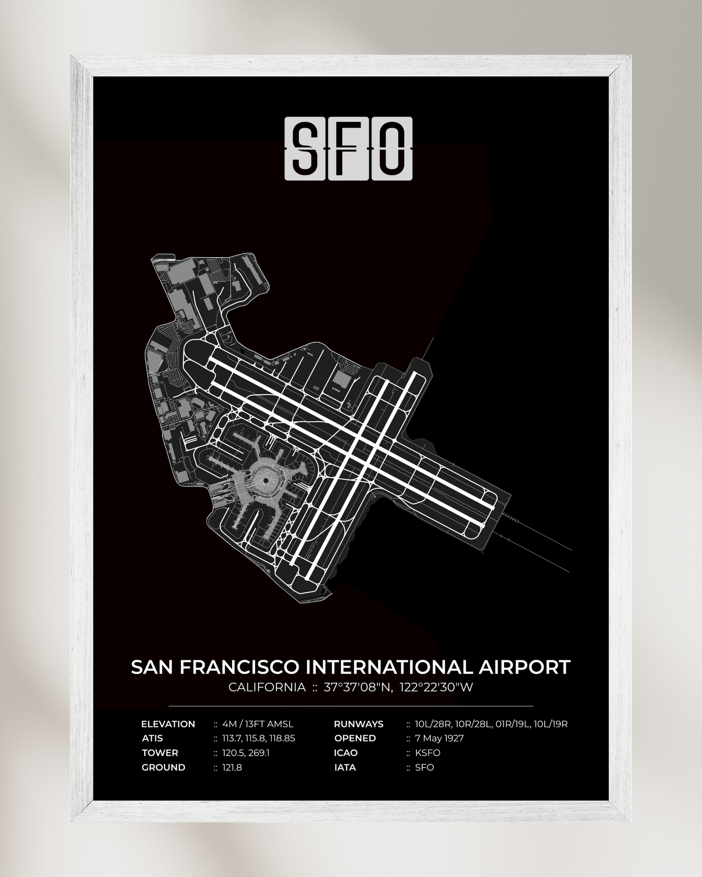 SFO - San Francisco International Airport Map