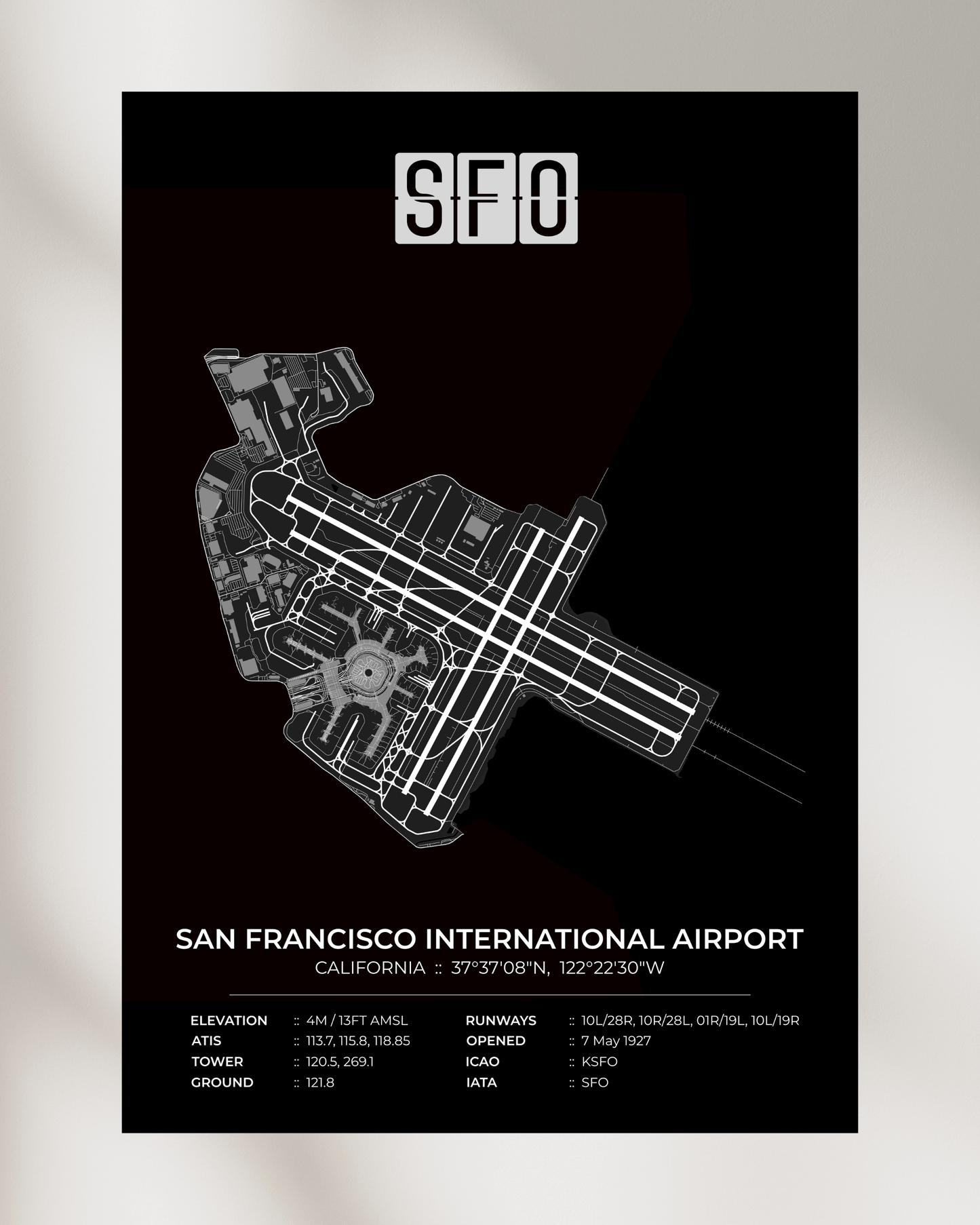 SFO - San Francisco International Airport Map