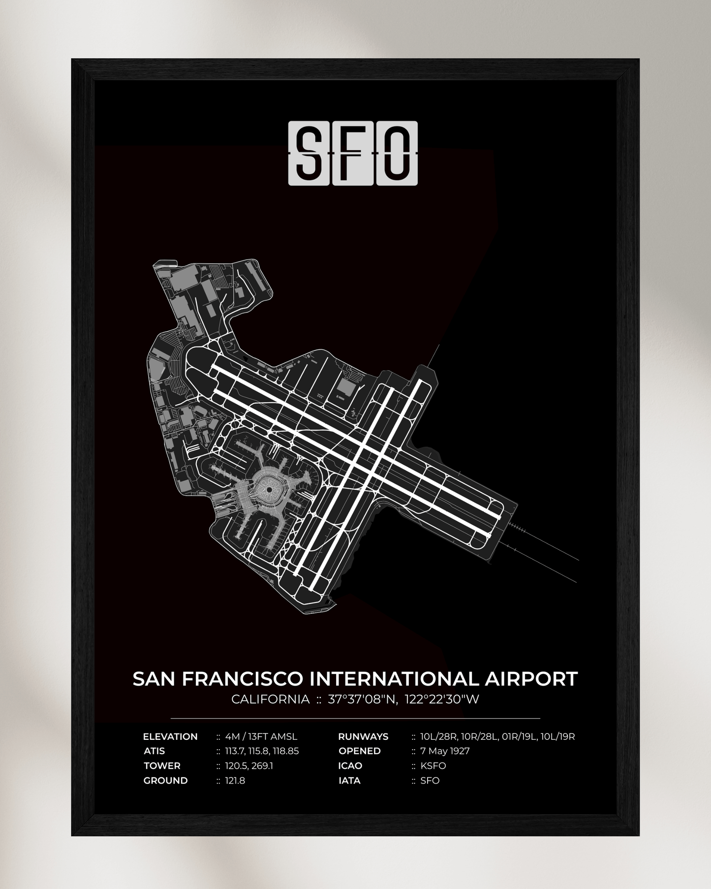 SFO - San Francisco International Airport Map