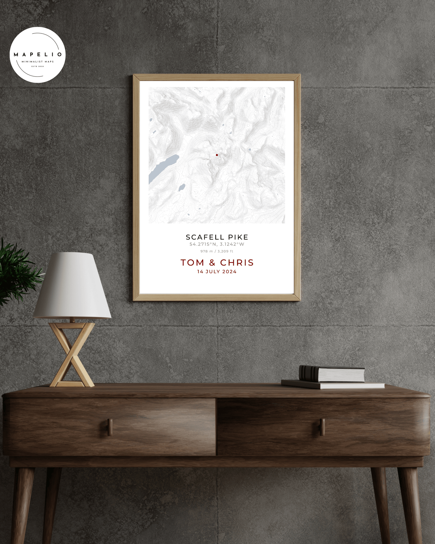 Scafell Pike - personalised map