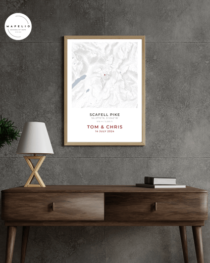 Scafell Pike - personalised map