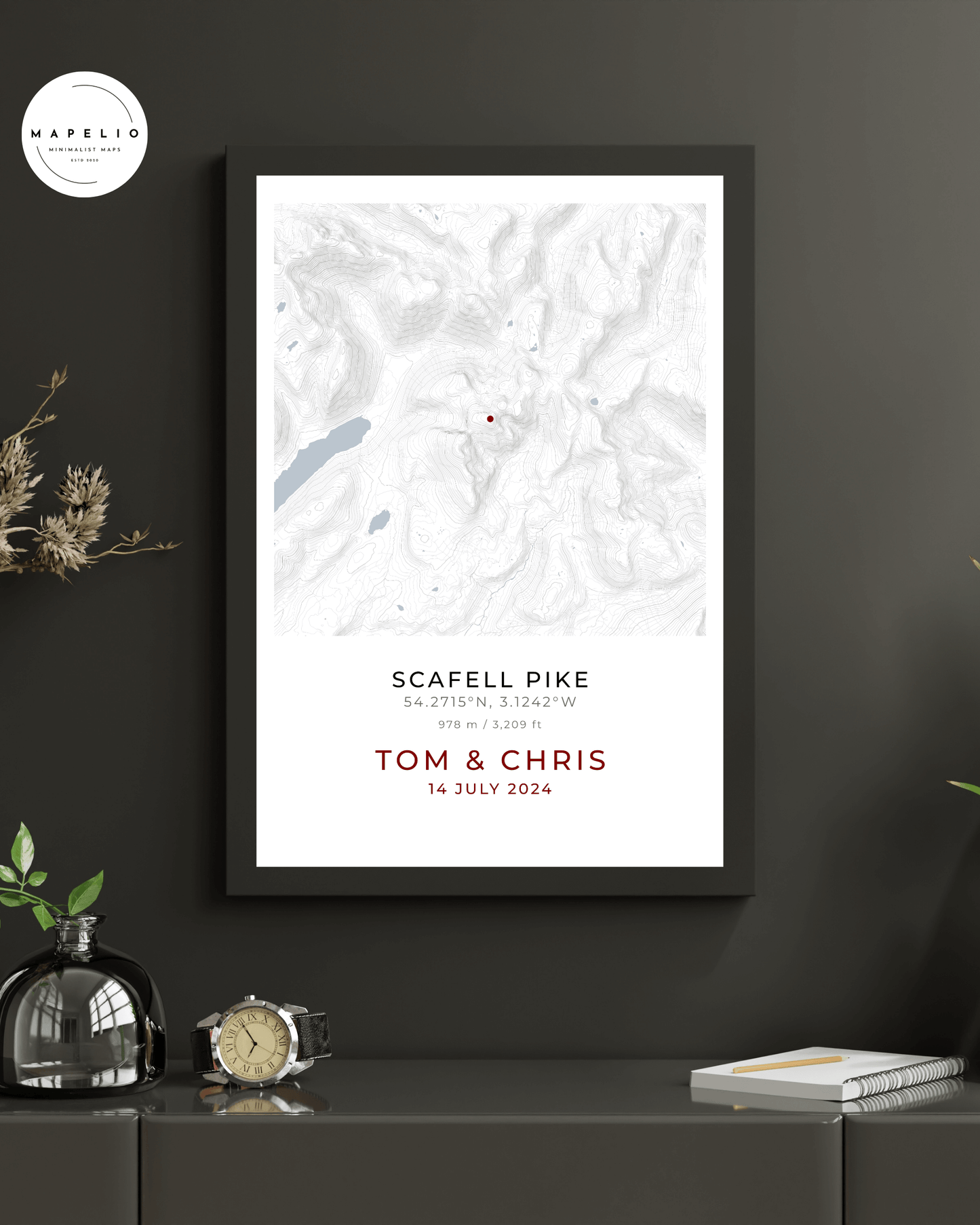 Scafell Pike - personalised map