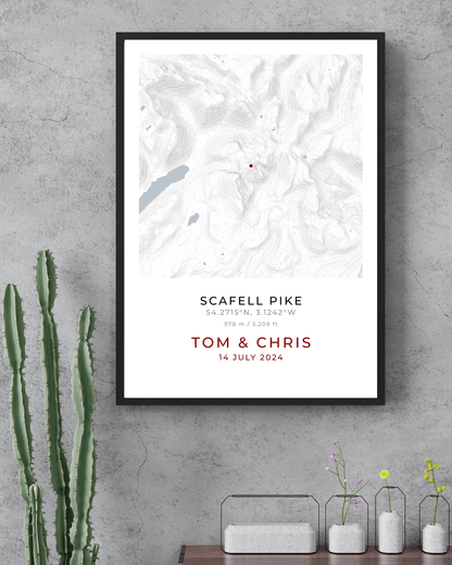 Scafell Pike - personalised map