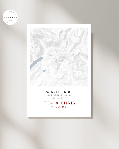 Scafell Pike - personalised map