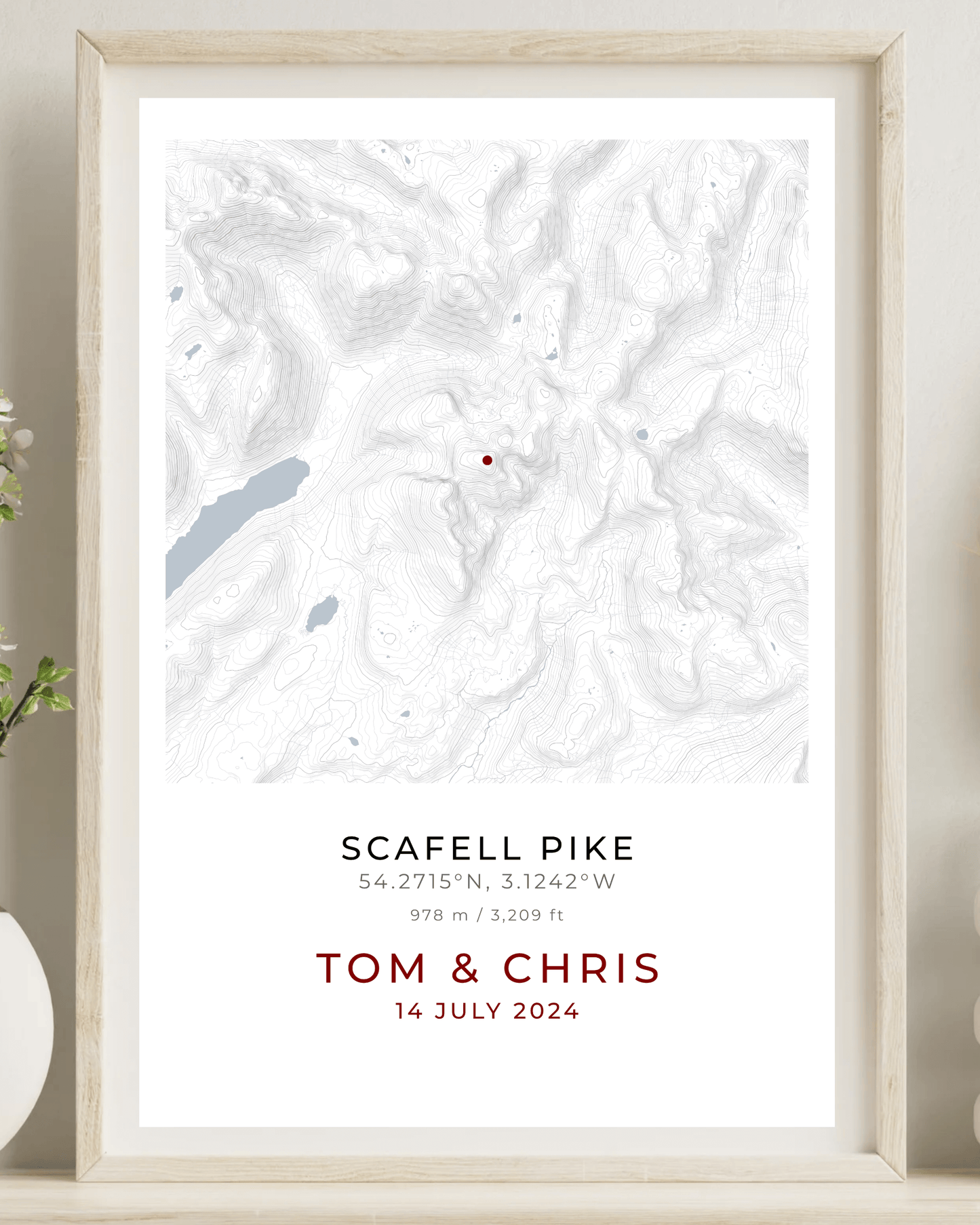 Scafell Pike - personalised map