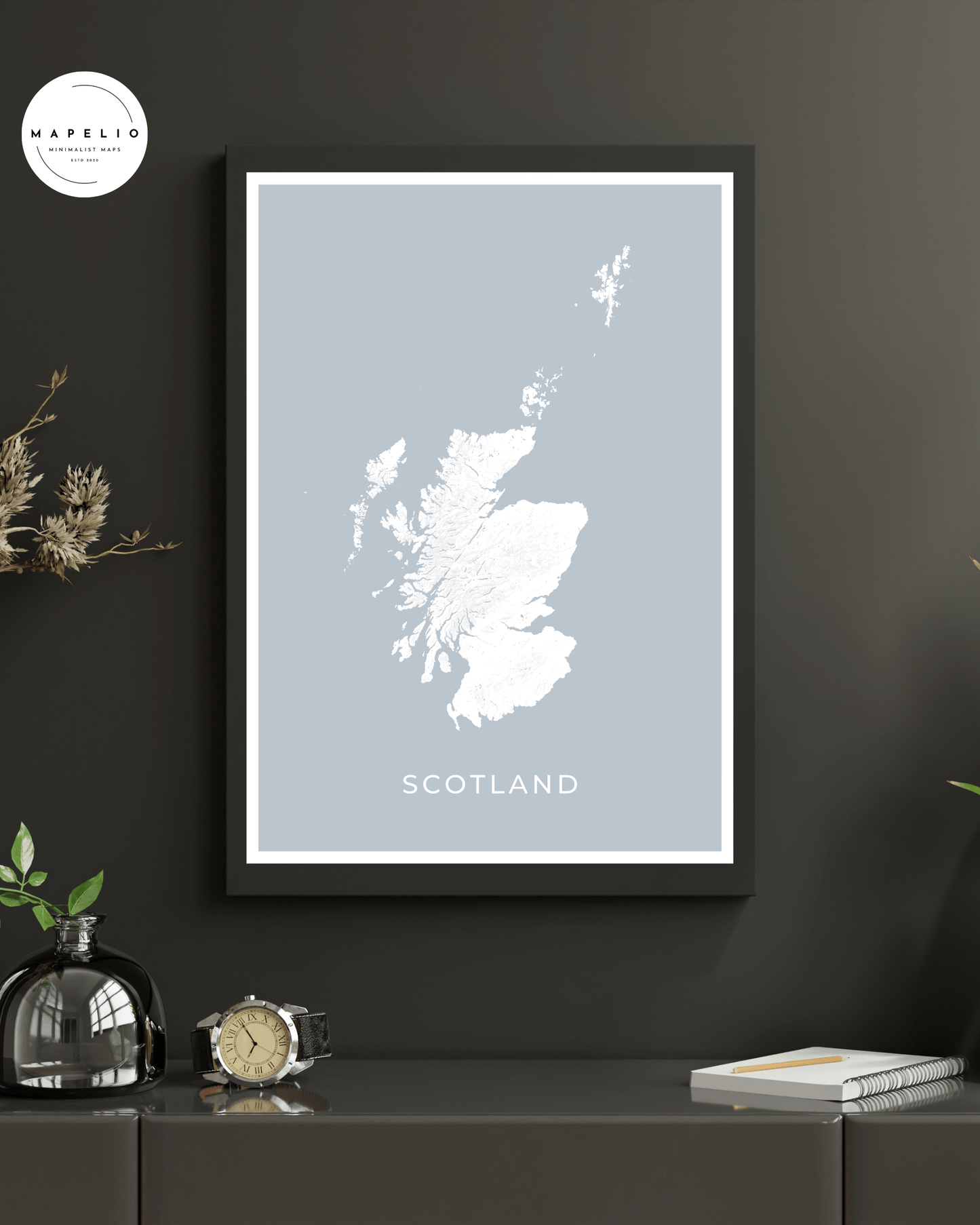 Scotland - Topographical Map Print