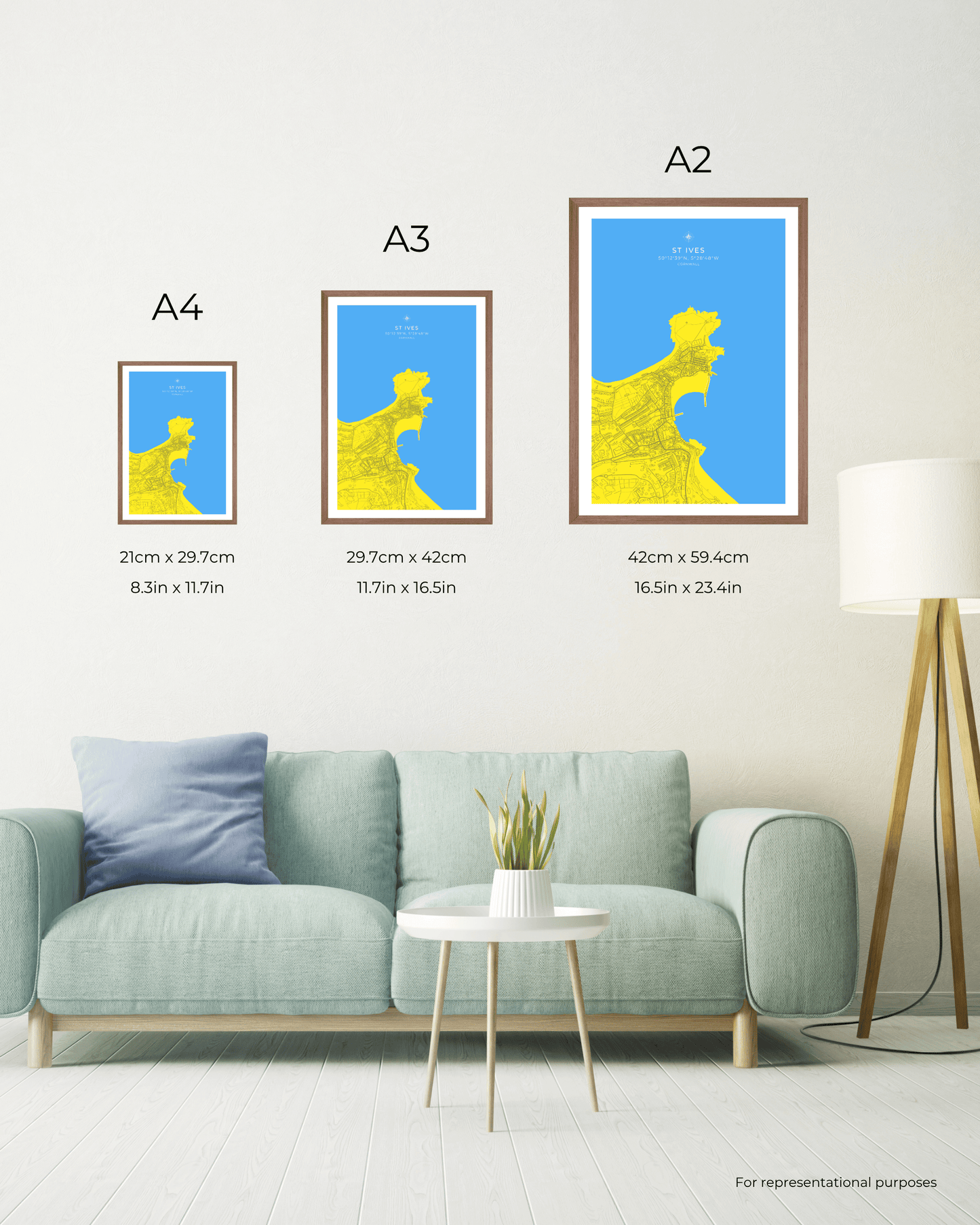 Coastal Map of St Ives - Cornish Seaside