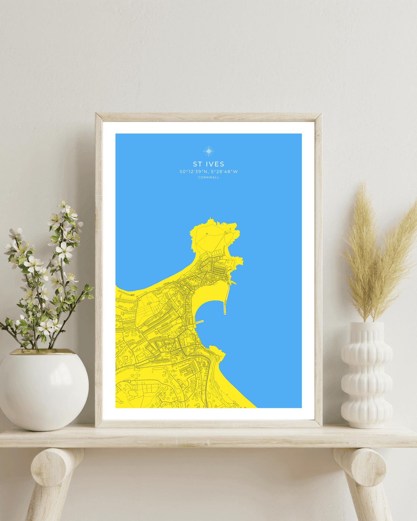 Coastal Map of St Ives - Cornish Seaside