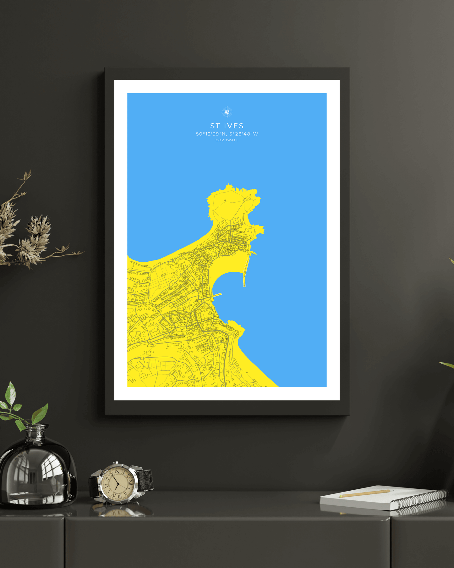 Coastal Map of St Ives - Cornish Seaside