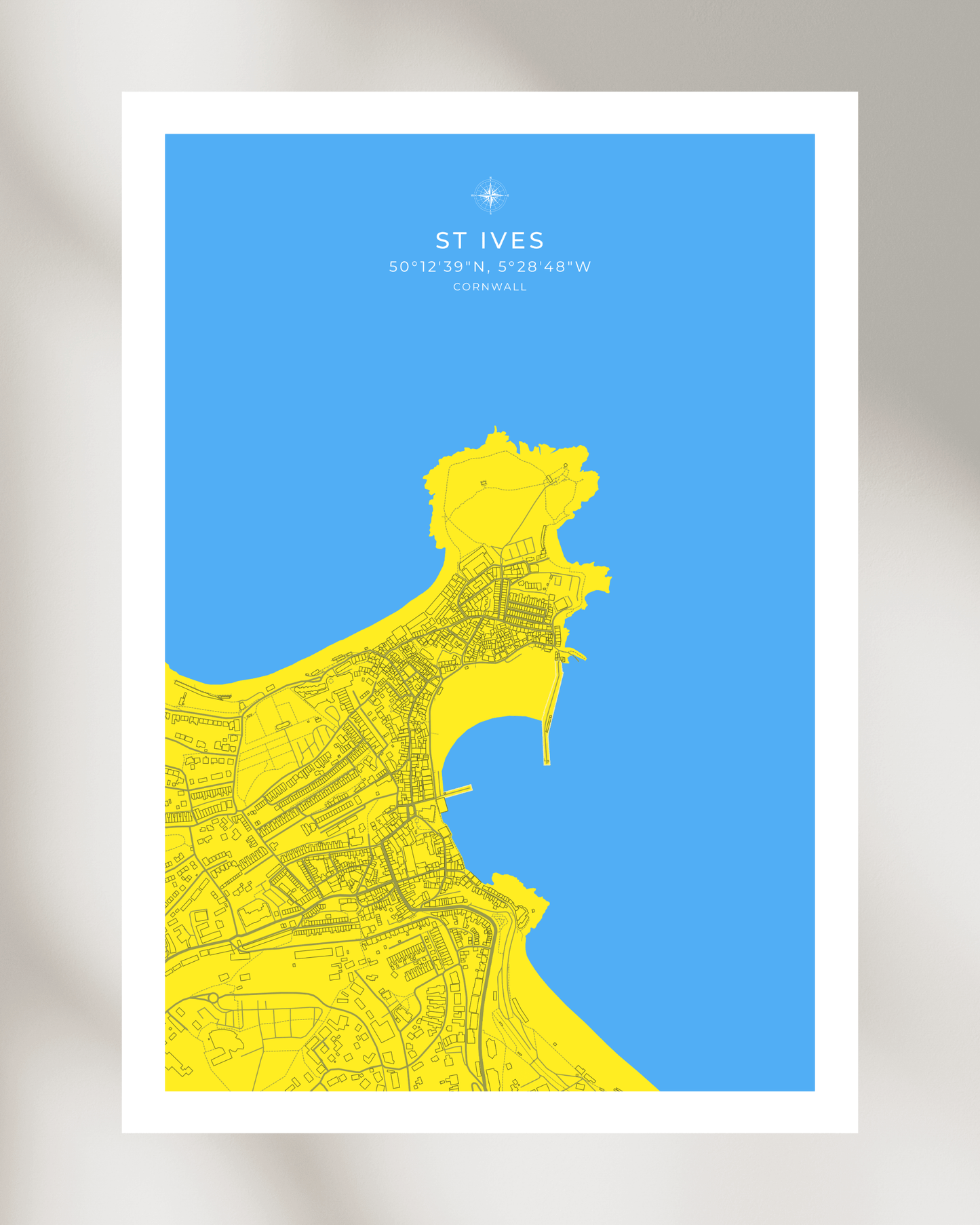Coastal Map of St Ives - Cornish Seaside